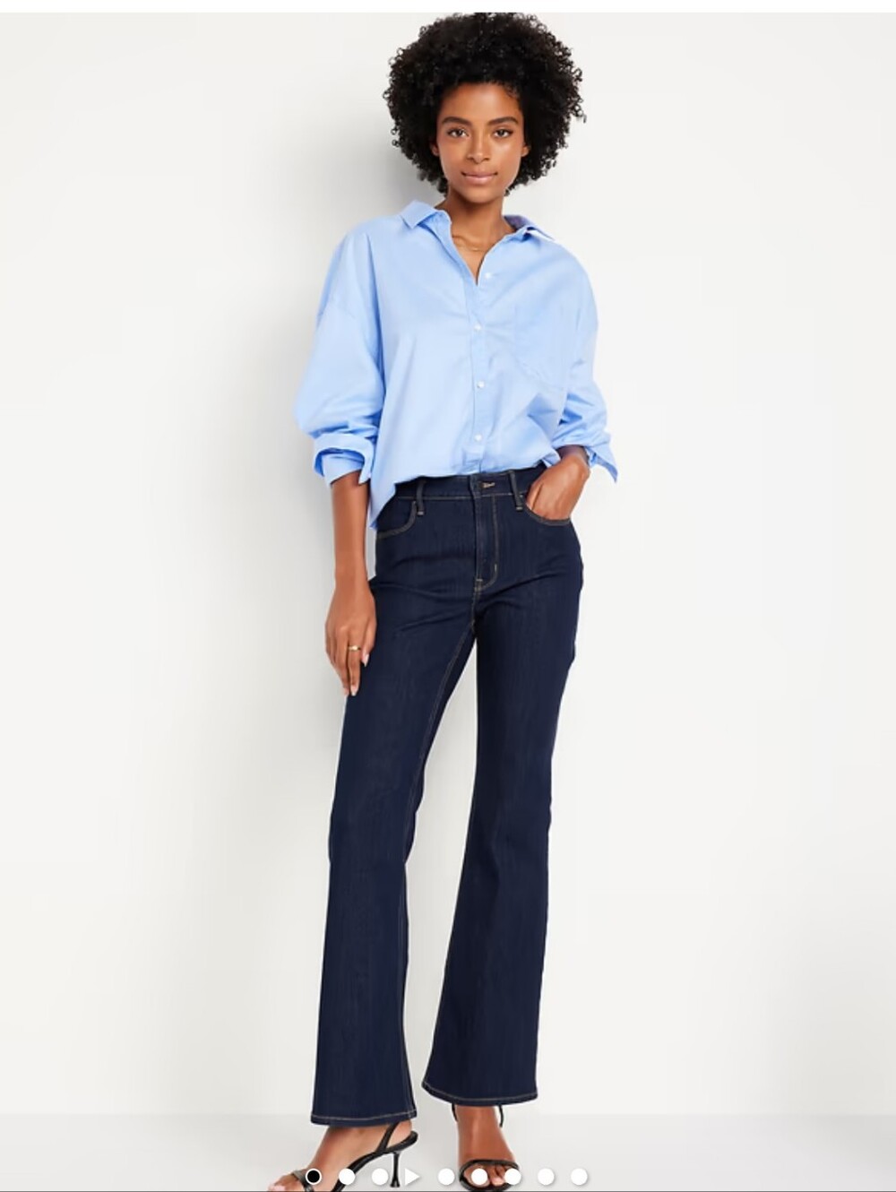 Old Navy Dark wash High-Rise Wow Flare Jeans Brand New In Plastic, 6 Tall